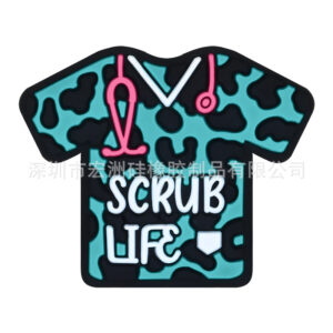 2#Leopard print nurse uniform green / An