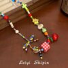 Wholesale Summer Dopamine Color Beaded Necklace Exquisite Niche Sweet Necklace Elegant Bow Clavicle Chain Choker