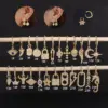 Wholesale Lady Geometric Inlaid Zircon Copper Earrings