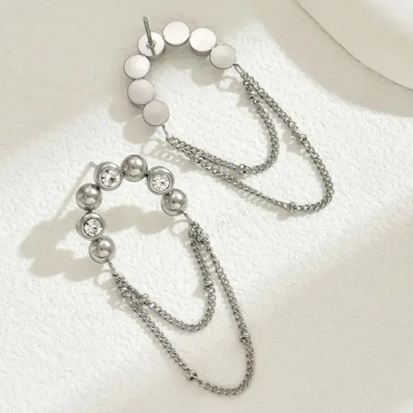 1 Pair Vintage Style French Style Tassel 201 Stainless Steel 18K Gold Plated Drop Earrings