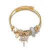 Wholesale Simple Style Letter Coconut Tree Stainless Steel Alloy Resin Inlay Artificial Gemstones Bangle
