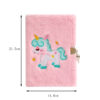Wholesale Cartoon Unicorn Plush Notebook with Lock Cartoon Diary