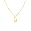 PVD Coated Real Gold Plated 18K Gold Geometric 304 Stainless Steel Waterproof Non Tarnish 304 Stainless Steel Necklace