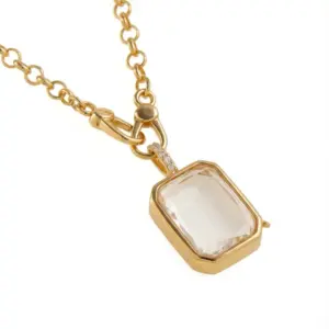 Rectangular Transparent Photo Box Necklace