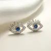 Wholesale 1 Pair Casual Streetwear Devil's Eye Plating Inlay Copper Zircon 18k Gold Plated White Gold Plated Ear Studs