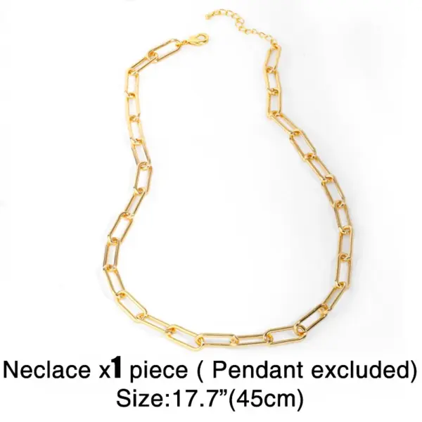 Copper Inlaid Zircon Letter Necklace