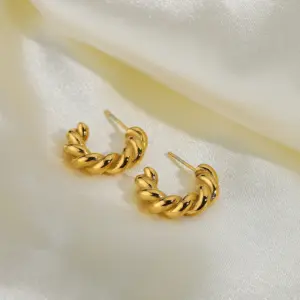 Wholesale Plating 316 Stainless Steel PVD Coated Earrings