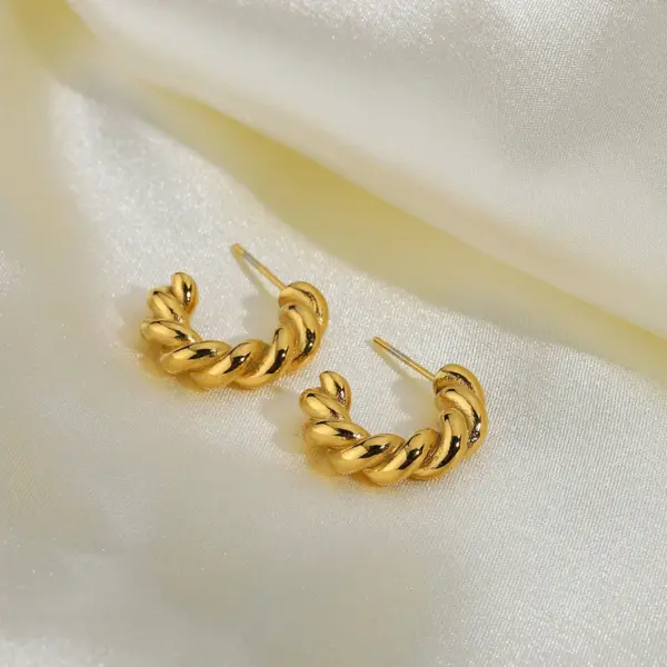 Wholesale Plating 316 Stainless Steel PVD Coated Earrings