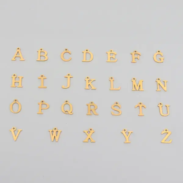 PVD Coated Real Gold Plated Letter 201 Stainless Steel 304 Elegant Simple Style Classic Waterproof Non Tarnish Pendant Necklace