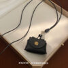 oly-5f0f707eb285a5052991e8509274c07c Wholesale Vintage Cute Leather Coin Purse Neck Necklace 2024 New Autumn and Winter Design Sense Niche Long Woolen Chain