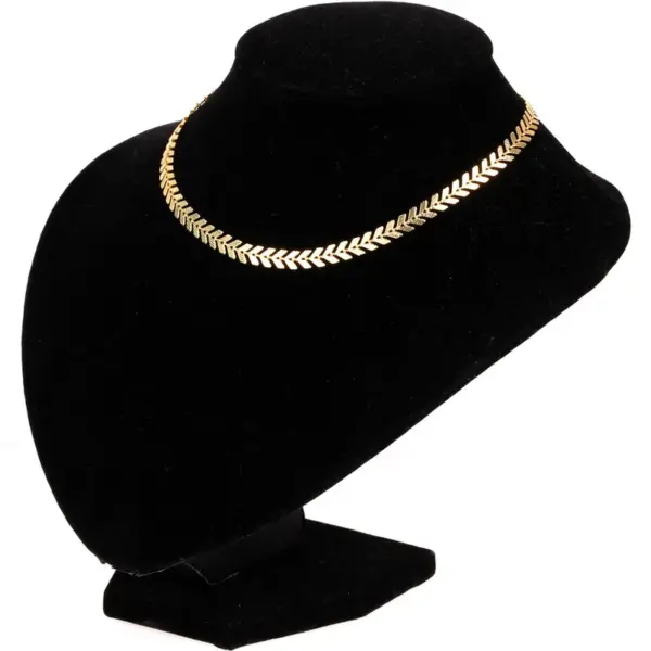 Wholesale Fashion New Fishbone Chain Hot-sale Real Gold Plated Color Preservation Sequin Copper Necklace Wholesale