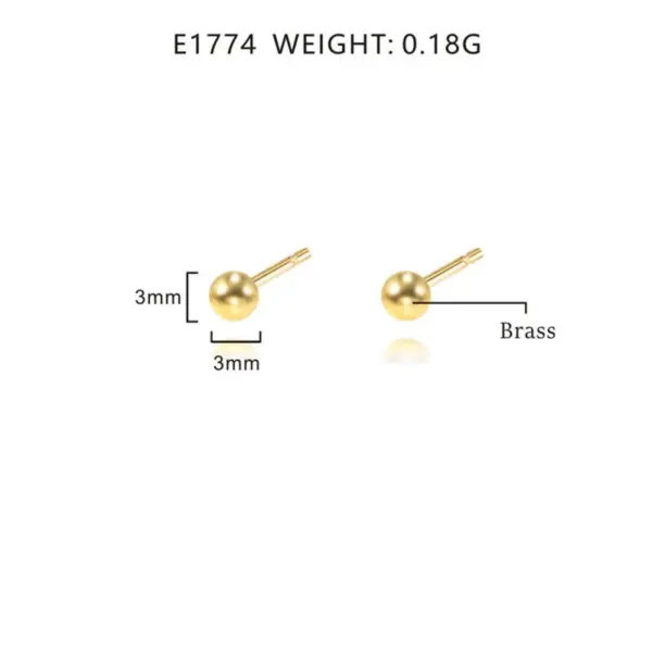 Copper Bear Electroplating Electroplated K Gold Plated Golden Plated White Gold Plated Cute Simple Style Plating Ear Studs