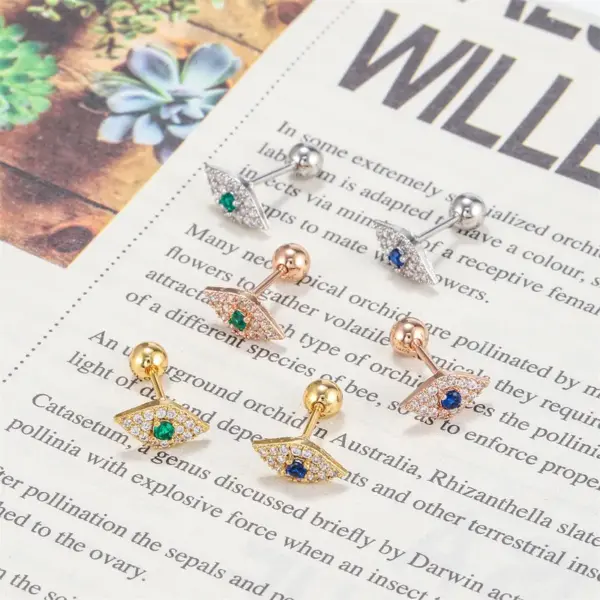 Ear Cartilage Rings & Studs Fashion Geometric Brass Gem