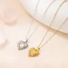 Wholesale Heart Shape 304 Stainless Steel Simple Style 304 Stainless Steel Pendant Necklace