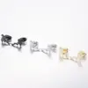 Wholesale Simple Style Geometric Plating 304 Stainless Steel No Inlaid 18K Gold Plated Earrings