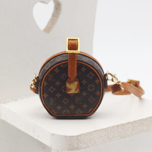 Semicircular bag dark brown