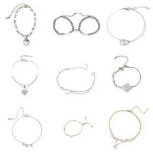 Fashion Heart Shape Flower Alloy Titanium Steel Plating Artificial Pearls Rhinestones Women'S Bracelets