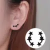 Wholesale PVD Coated 18K Gold Real Gold Plated Star 304 Stainless Steel Simple Style Korean Style Waterproof Non Tarnish Ear Studs