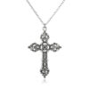 Wholesale European and American Baroque Cross Necklace Female Personality Retro Bohemian Cold Style Pendant Wool Chain Gothic