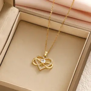 6277 Gold Infinity Symbol Heart 8