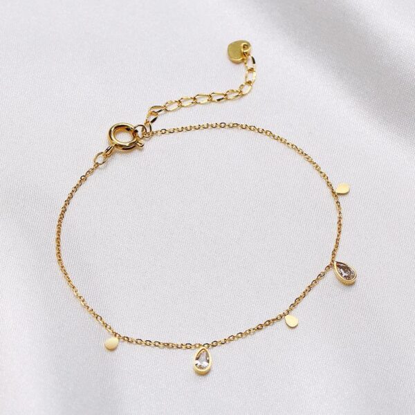 Wholesale Jewelry Fashion Geometric 201 Stainless Steel Zircon Gold Plated Stainless Steel Necklaces