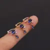 Wholesale U Shape Inlaid Zircon Copper Copper Earrings