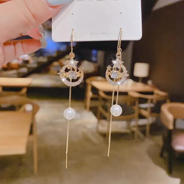 1 Pair Fashion Letter Square Heart Shape Inlay Imitation Pearl Alloy Artificial Gemstones Earrings