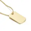 Wholesale 304 Stainless Steel Square PVD Coated 18K Real Gold Plated Simple Style Waterproof Non Tarnish Plating Pendant Necklace