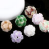 Wholesale Luminous simulation rose ball soft flower wearable straight hole beads DIY Mobile Phone/KeyChain/Bag Chain Accessories