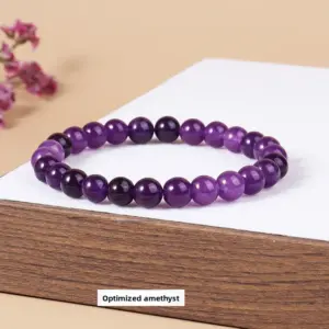 Optimized Amethyst Bracelet / Diameter 6.1-6.8mm (about 30-32 Pieces)