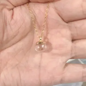 Gold Glass Bottle Pendant