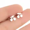 PVD Coated Real Gold Plated Fruit Stainless Steel Simple Style Waterproof Non Tarnish Ear Studs