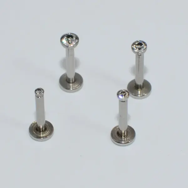 1 Piece Ear Cartilage Rings & Studs Hip-Hop Simple Style Round 304 Stainless Steel Inlay Rhinestones