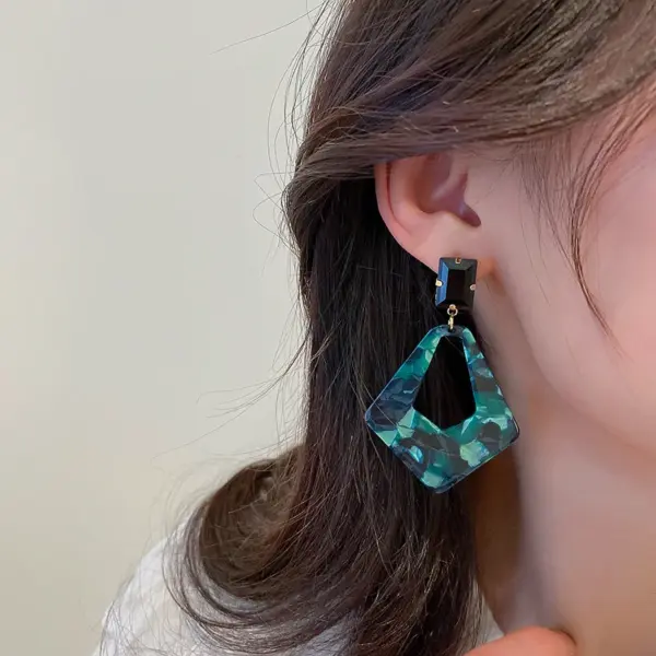 1 Pair Retro Bear Heart Shape Bow Knot Enamel Alloy Artificial Pearls Rhinestones Cat's Eye Stone Earrings