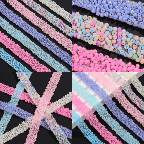 Wholesale Color 3mm double-sided adhesive hot melt adhesive 1.5cm wide rice bead diamond strip