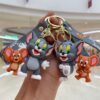 Wholesale Cartoon Cat and Mouse Keychain Animation Tom Cat Doll School Bag Pendant Car Key Chain Small Gift