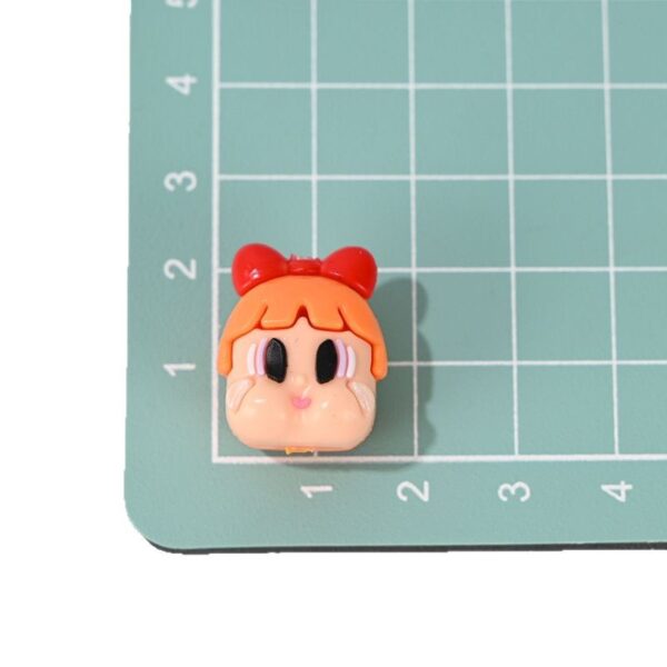 Wholesale cartoon rubber girl straight hole beads OLY Exclusive