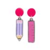 Wholesale Cross-border European and American New Graduation Season Teachers' Day Acrylic Earrings Color Pencil Ruler Earrings