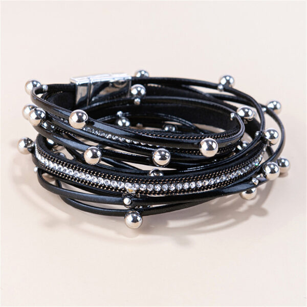 Wholesale Sweet Cool Rivet Leather Bracelet