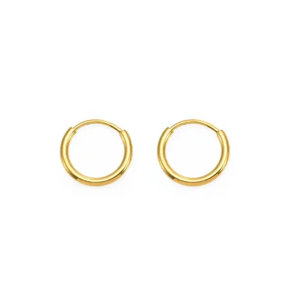 Wholesale Stainless Steel Circle Ear Clip Earrings Vacuum Electroplating DIY All-Match Titanium Steel Men's And Women's Earrings Simple Bracelet Earrings