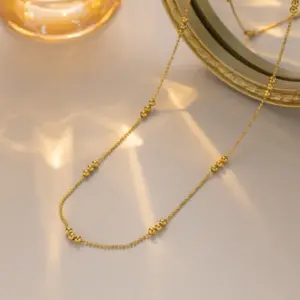 BY Rice Bead Chain Necklace / Gold