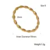 Wholesale PVD Coated Real Gold Plated Solid Color Stainless Steel Sweet Waterproof Non Tarnish Rings