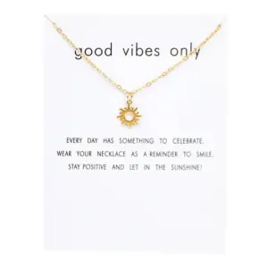 Silver Card Gold Necklace