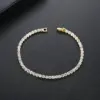 Wholesale Shiny Geometric Brass Zircon Tennis Chain Bracelets In Bulk
