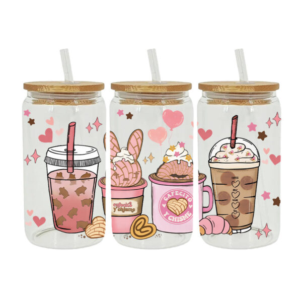 oly-5fae1fc5abd4893ec0bd6ae1f9c1987e Wholesale UV transfer sticker glass crystal label Crystal sticker cross-border special sticker for 16oz glass cup 23cmX11cm