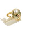 Wholesale Oil Painting Style Natural Freshwater Pearl Ring Women's Fashion Light Luxury Personalized All-match High-end Live Mouth Index Finger Ring