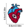 Wholesale Heart-shaped embroidered patches with the letter "LOVE HURTS BE BRAVE" in multi-color design - DIY accessory.