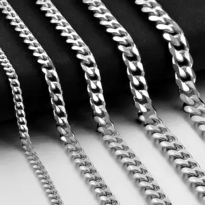 Width 13mm Titanium Steel Steel Color / 45cm Long