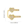 Wholesale Double Heart Shaped Earrings For Women With Embedded Zirconia Suitable For Daily Wear Office Parties Engagement Gifts