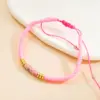 Simple Style Solid Color Natural Stone Rope Handmade Knitting Drawstring Bracelets